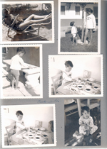 Hollywood Beach Neptune Apartments - Rosemary knitting in lounge. Alan and Susan in courtyard. Alan dying Easter Eggs