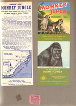Monkey Jungle - Miami - Brochures. Ticket stub
