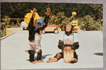 Monkey Jungle - Miami - postcard FNC-3430 13937 Indian Dance by Chimpanzees