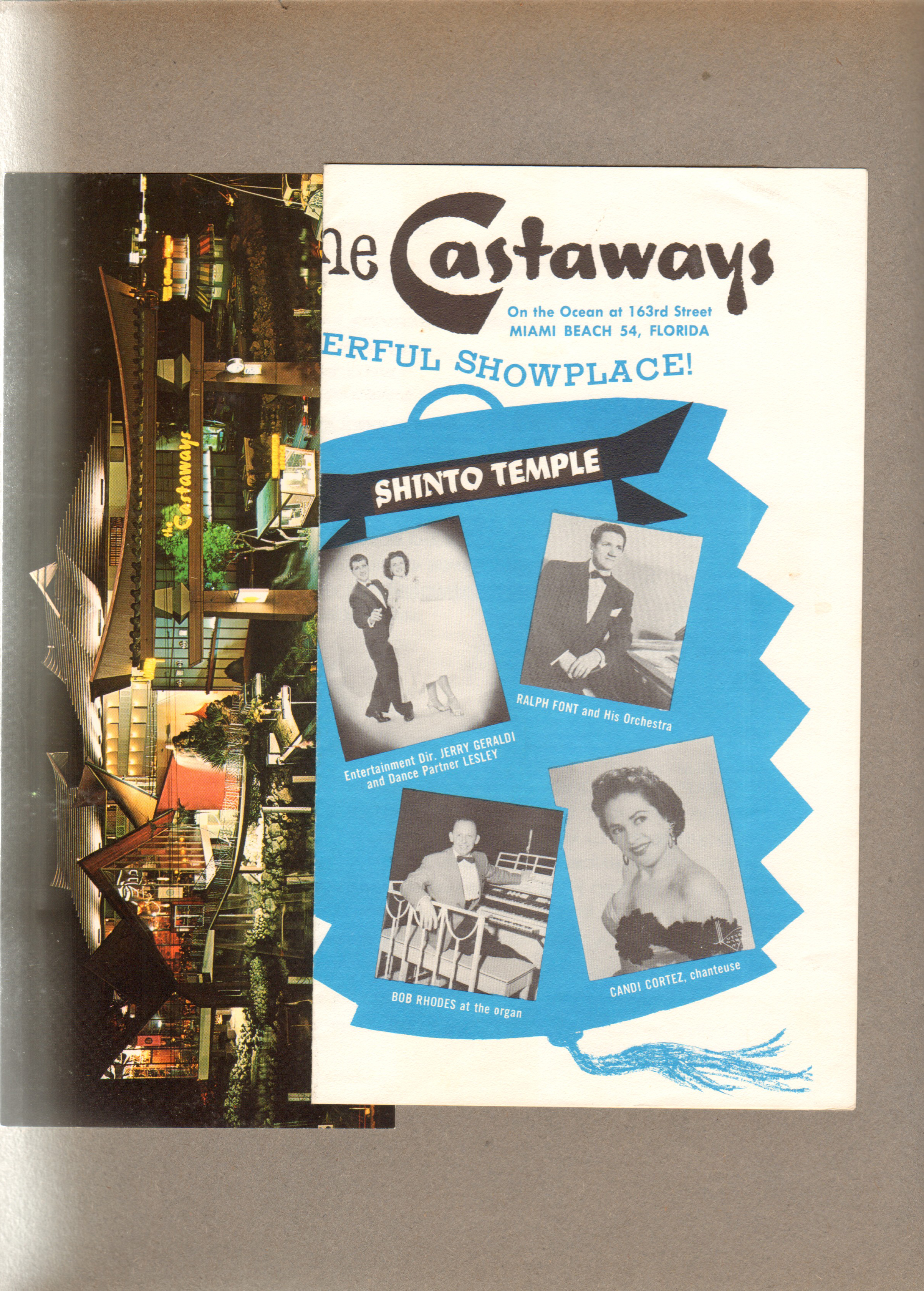 The Castaways - Miami Beach - postcard and brochure