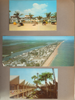 Postcard - Hollywood Beach Neptune Apartments. Postcard P31252 - Hollywood Beach aerial looking north. Postcard Rev. 8-61 43298-B D-9 - Bazaar International - Riviera Beach