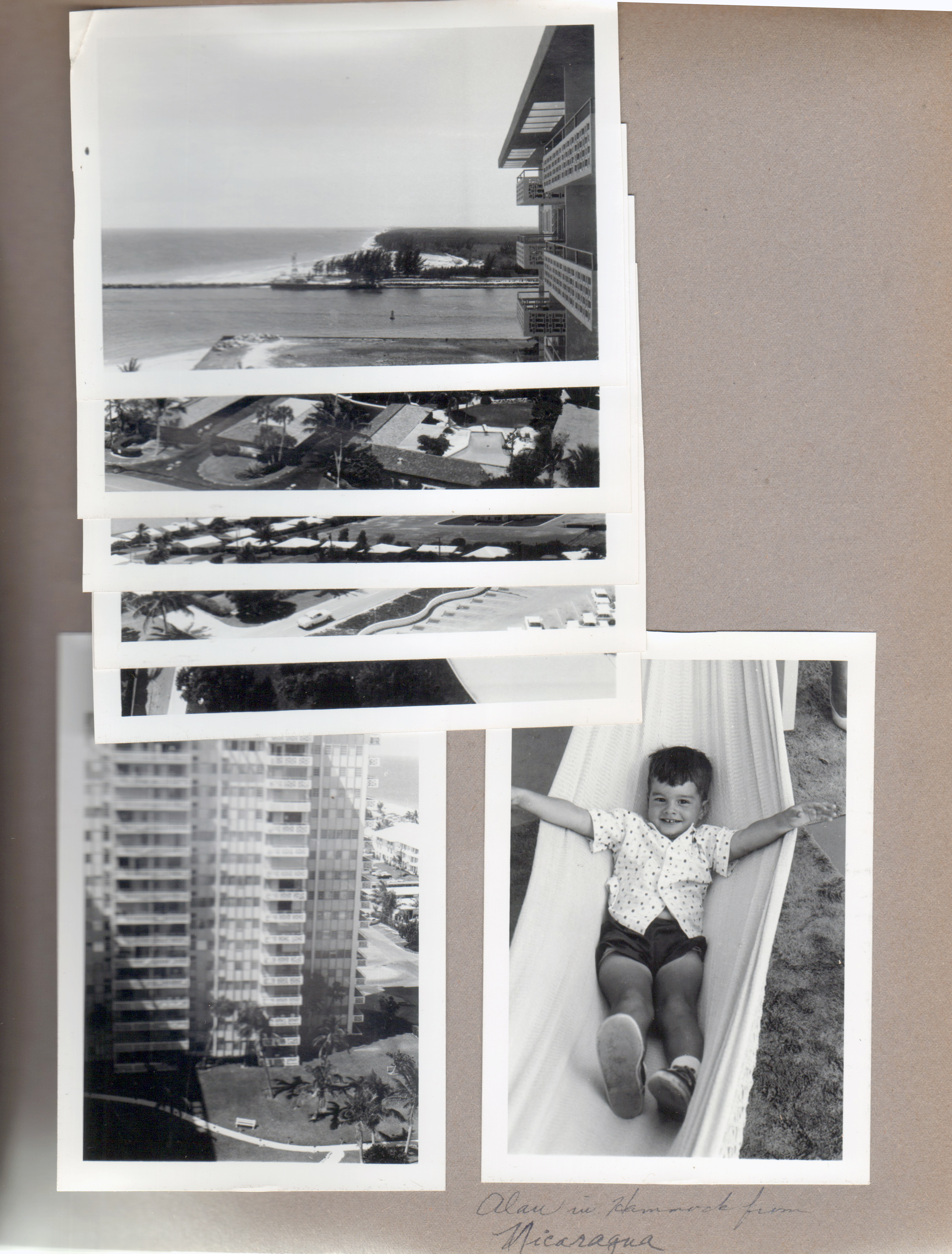 Ft Lauderdale Port Everglades from condo. Alan in hammock from Nicaragua