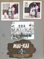 Hollywood Beach Neptune Apartments - Alan, Rosemary and John on Surf Road. And with Susan. Mai Kai sign and coaster.