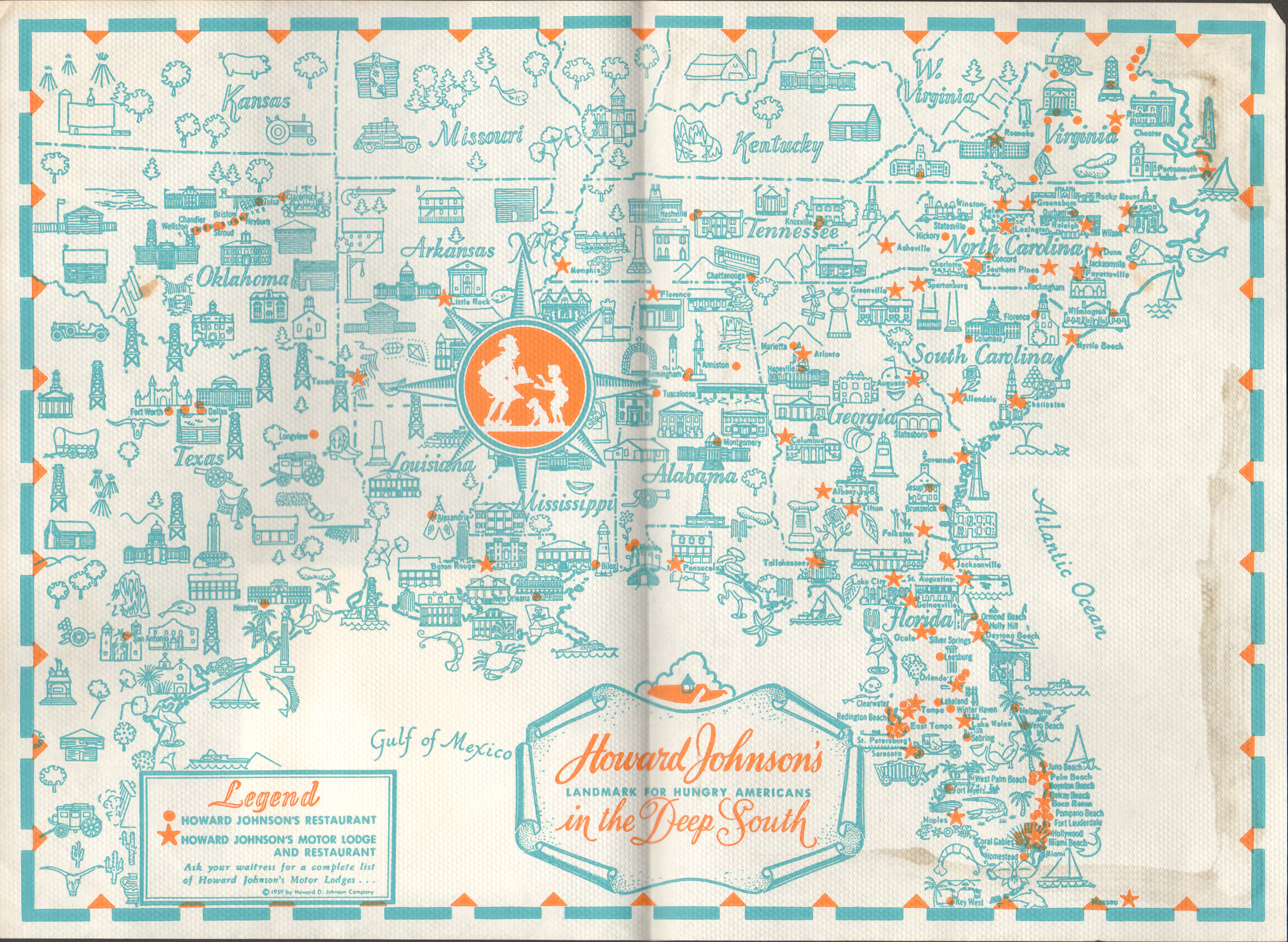 Howard Johnson's placemat