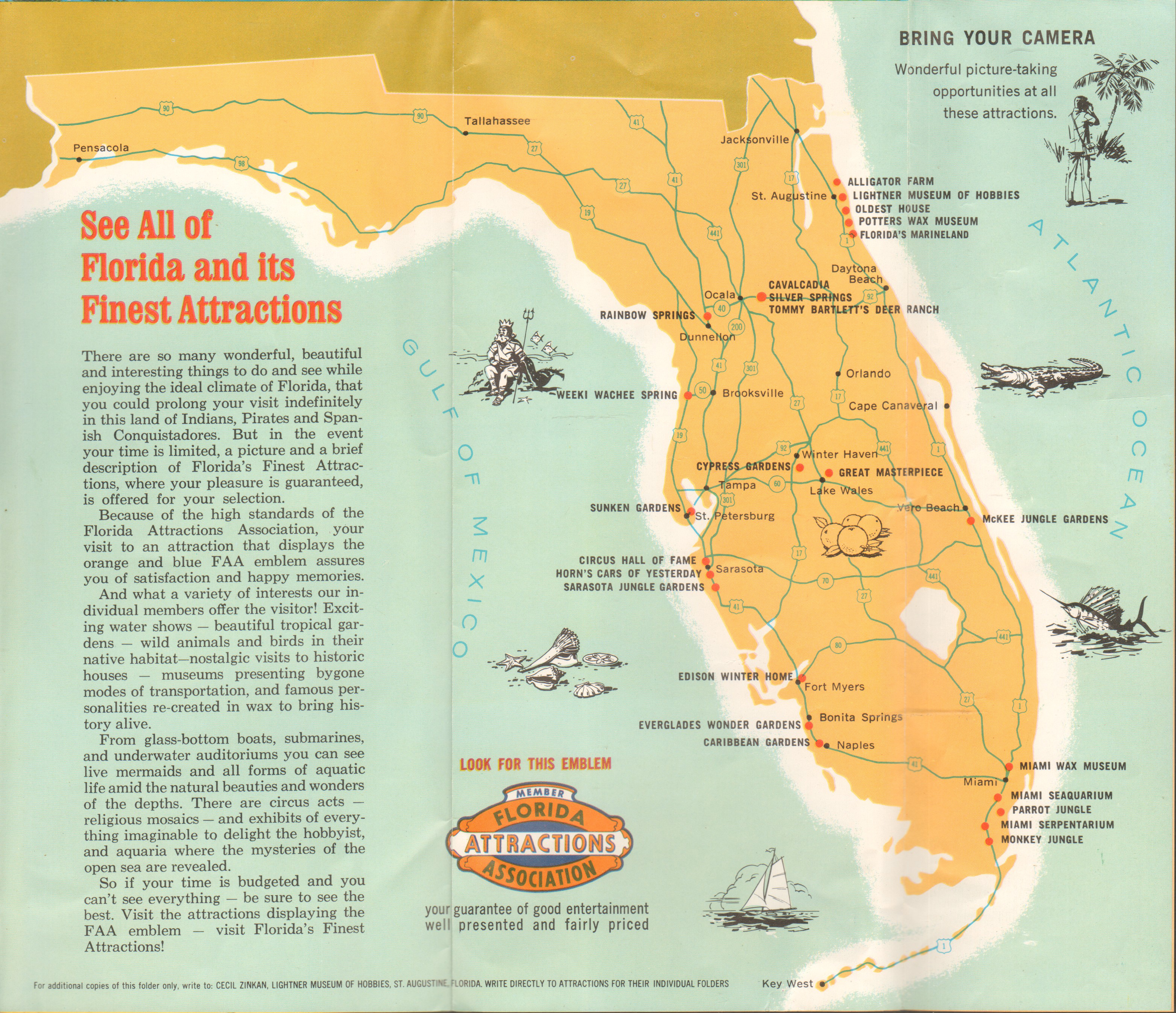 Florida's Finest attractions brochure