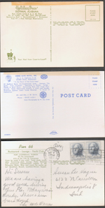 Postcard back 1DK-1244 - Holiday Inn - Dothan, Ala. Postcard back 13368-B - Quality Courts Horse Cave Motel - Horse Cave, KY. Postcard back - Pier 66 Ft Lauderdale