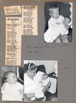 Kenny Lee Letsinger 6 lbs 9 oz birth newspaper clipping and photos with Susan and Ronnie.