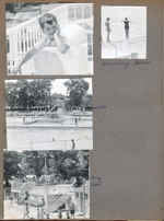 Riviera Club - Alan on balcony. Slide. Diving tank. Swimming lessons.
