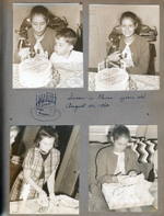 6122 dining room - Susan is 11. Shakespeare, Susan and Alan. Rosemary.