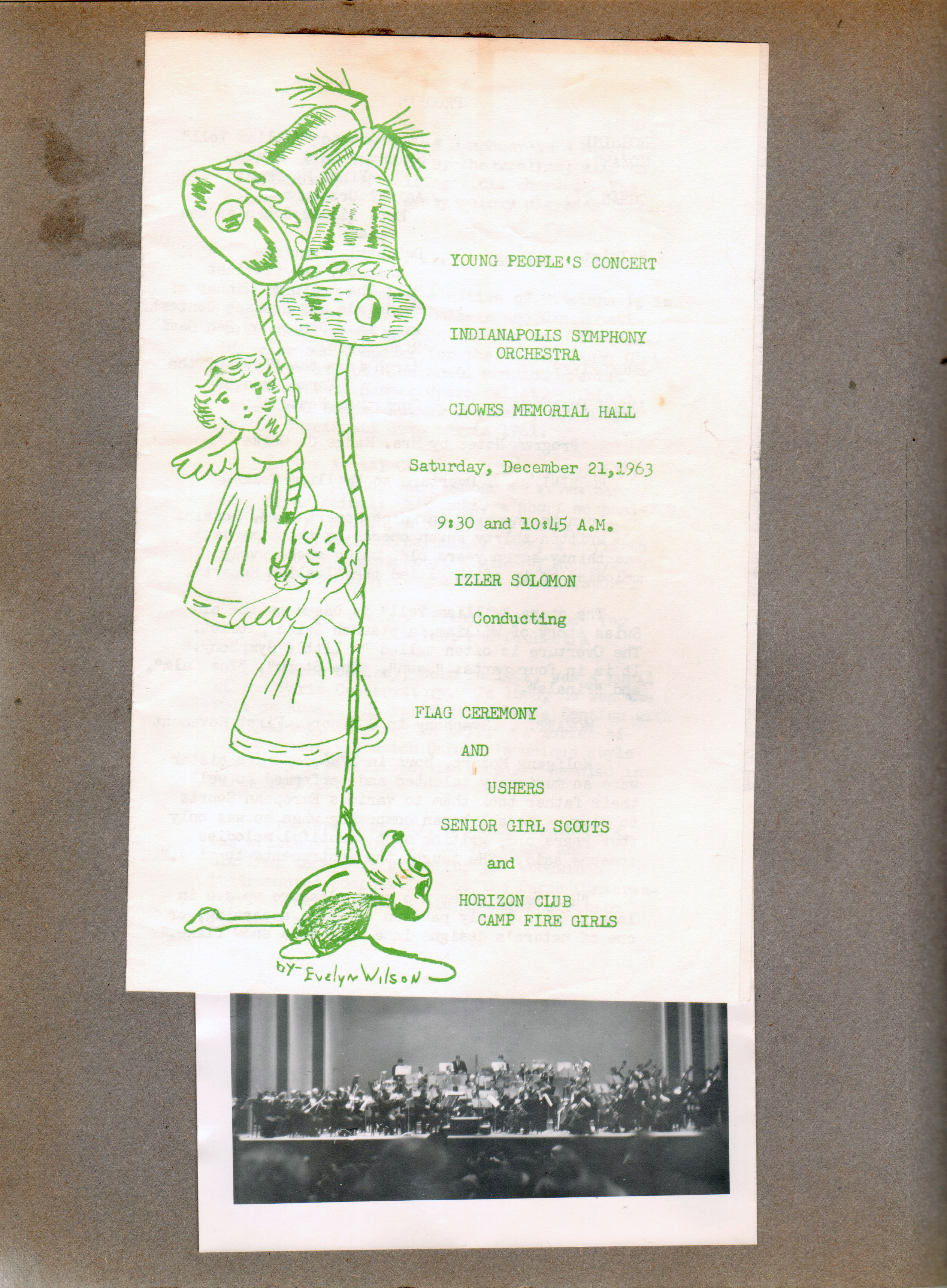 Clowes Memorial Hall Young People's Concert program