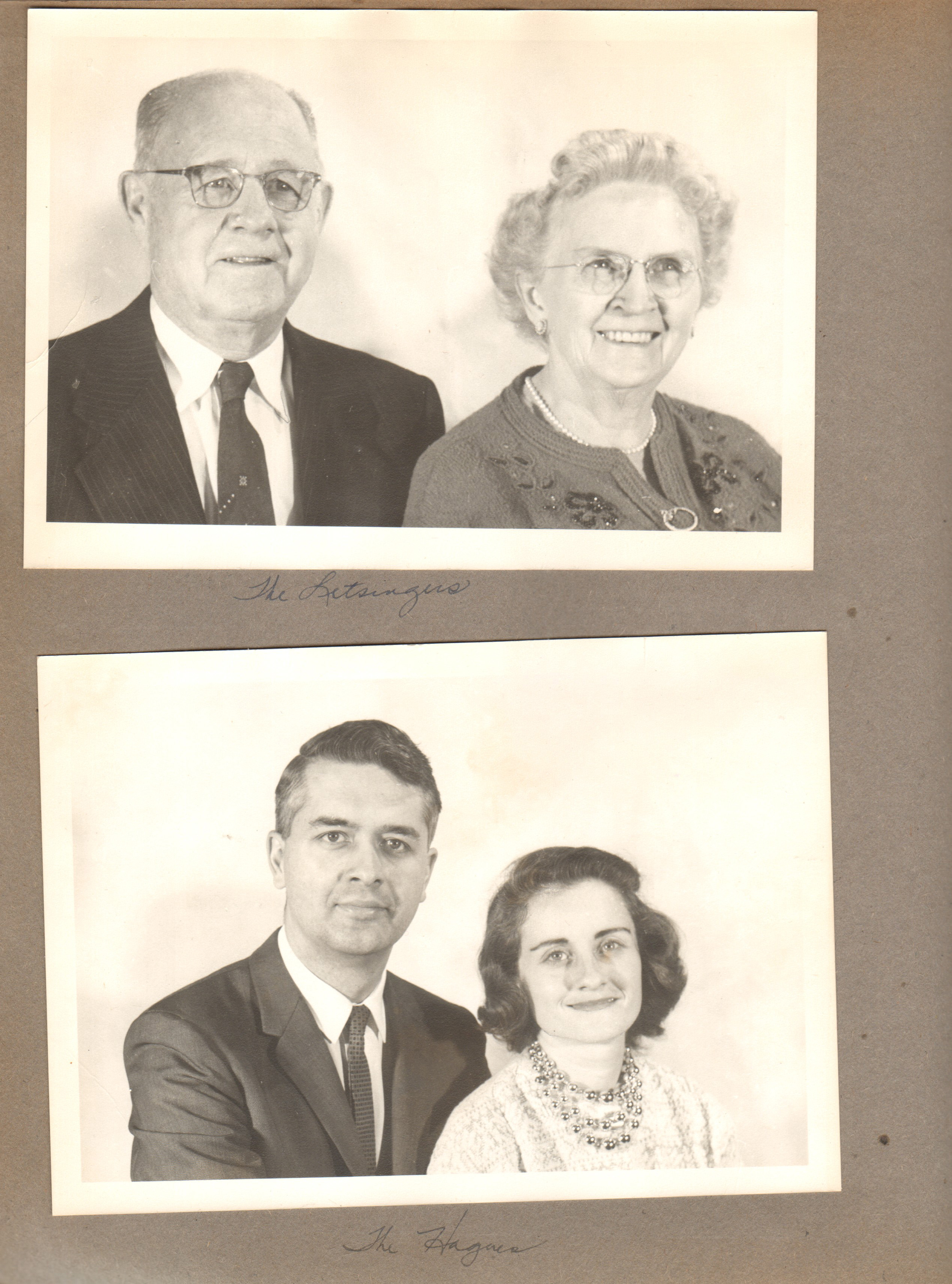 portraits - Curt and Vonnie Letsinger. John and Rosemary Hague