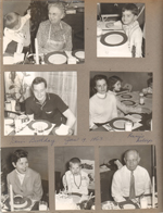 Dave's birthday at 6122 - Ronnie and Dave. Alan. Dave. Rosemary and Susan. Betty, Ronnie, Curt.