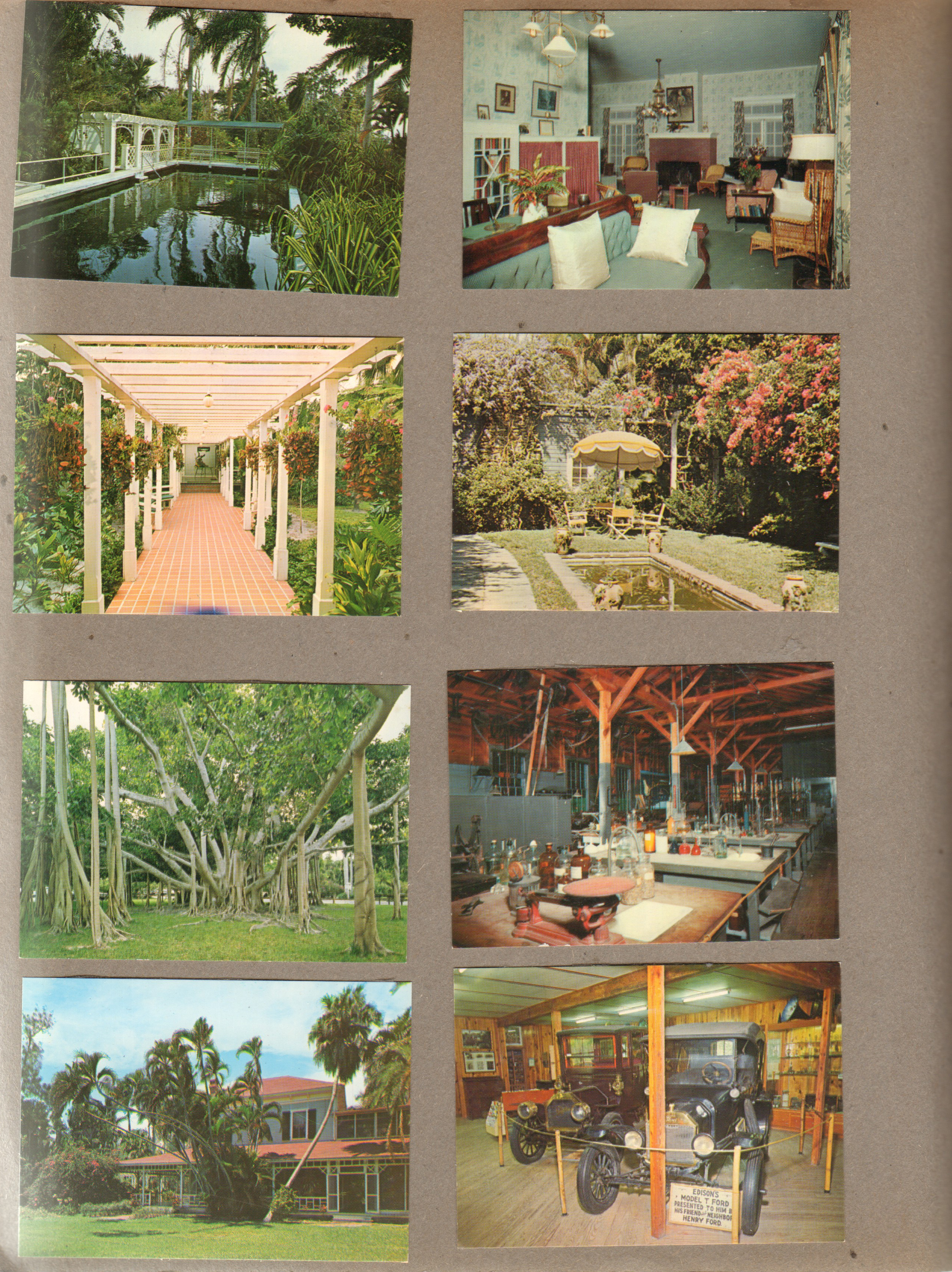 small postcard set of Edison's home in Ft Myers