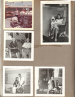 A shell store in Dania. Mr and Mrs Hart - Irma Davis's parents. Jiffy Pop in the Neptune apartment. Susan and Alan in an odd surrey chair. Mr Benfiel (Benfield) plays accordion.
