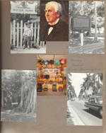 Thomas A Edison Winter Home - Ft Myers, Florida - Alan. Marker sign. Banyan trees. Palm-lines street