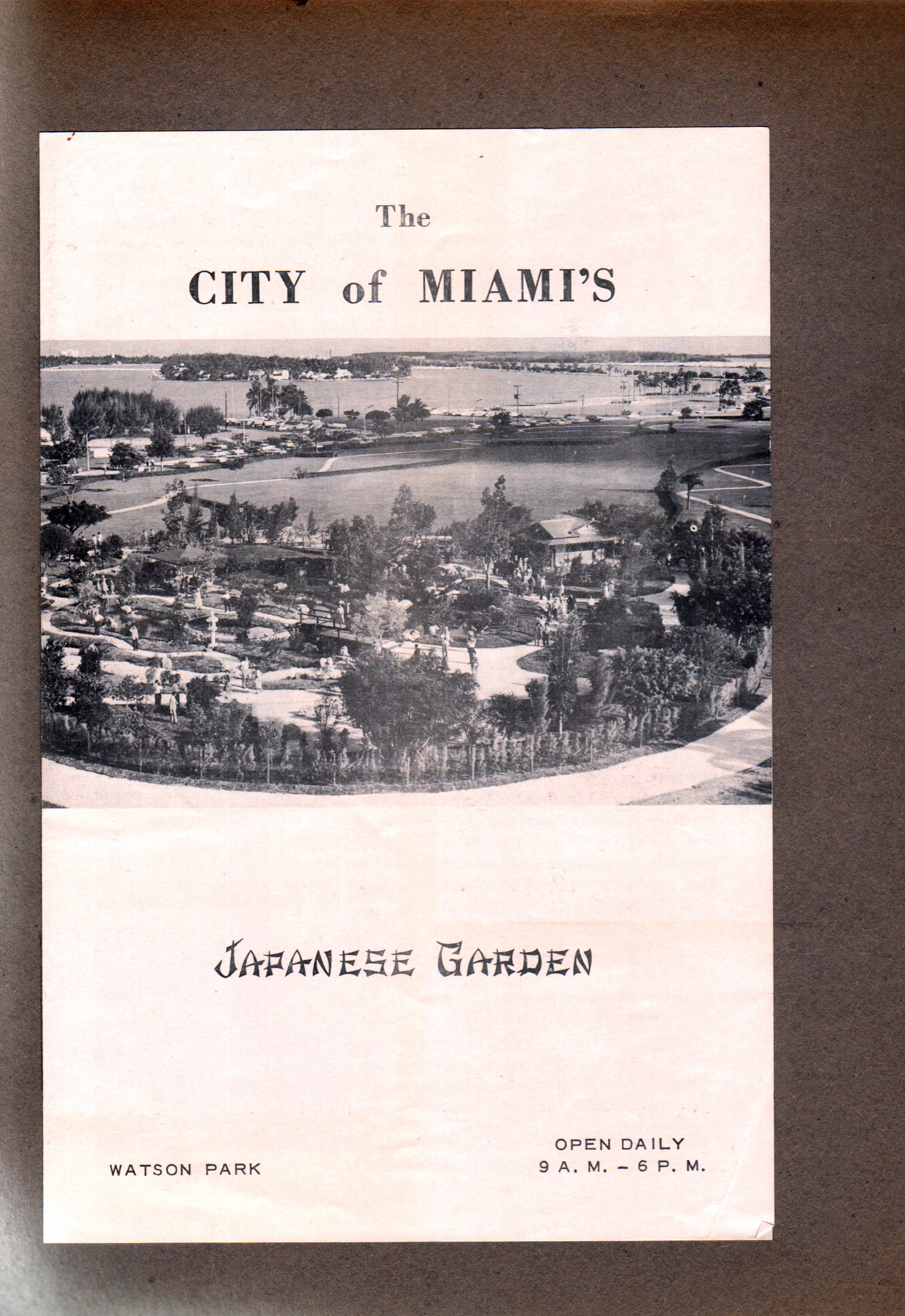 booklet - City of Miami's Japanese Garden