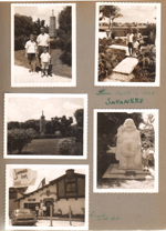 Miami's Japanese Garden - Susan, John and Alan. Rosemary. Jamaica Inn entrance Rosemary, Alan, Susan. Buddha.