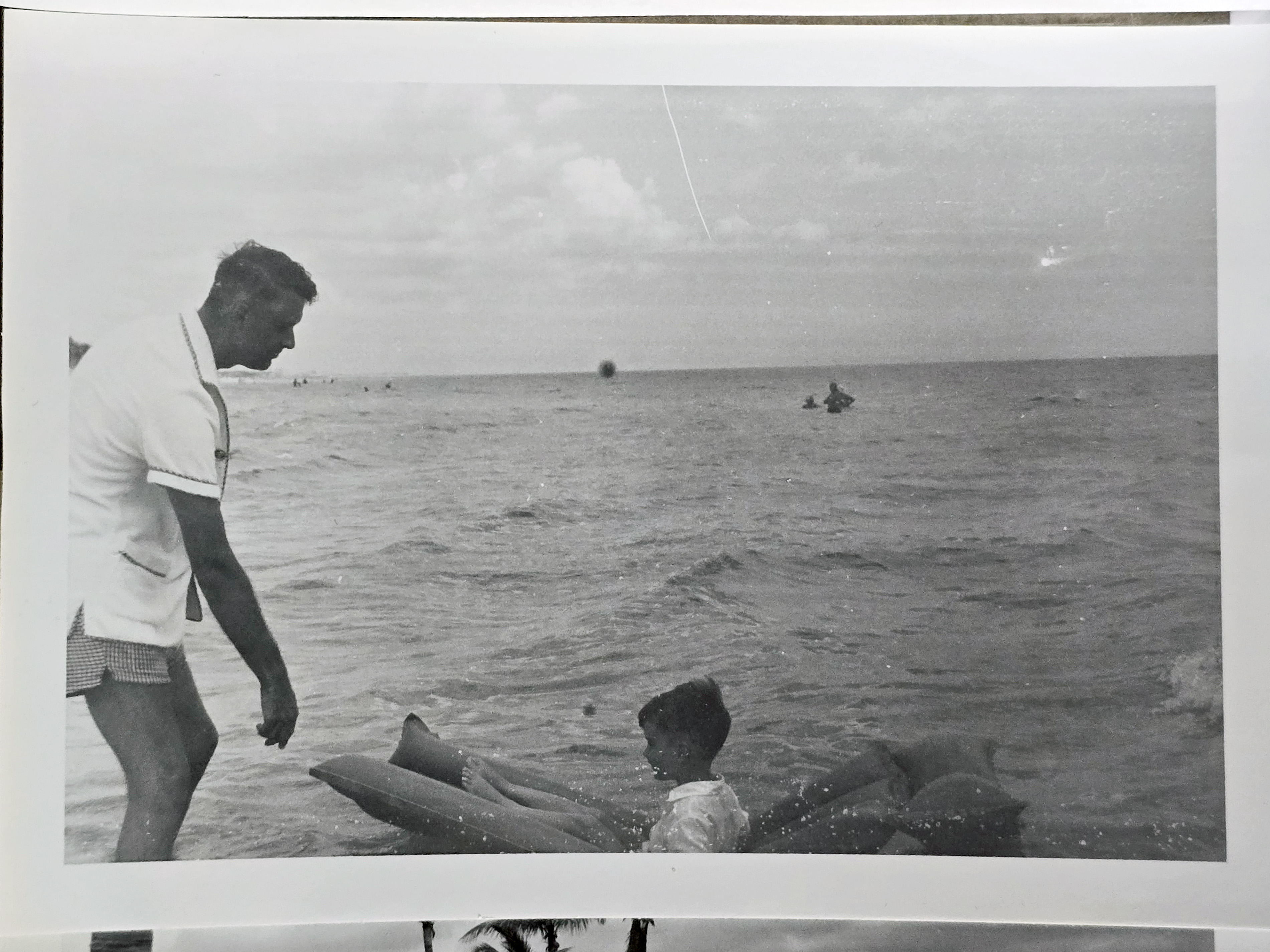 Florida - John and Alan on raft in ocean
