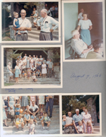Draper reunion - Bedford - Joe, Warren, Joe Smith. Inez & Roscoe Miller, Hazel & Lew Murphy, Tax Lurphy, Vic Murphy, Warren, Sara, Joe and Bill, Betty, Dave, Ronnie & Kenny, Eleanor, Bob, Bruce & Brian Edelman, Florence & Claude Harrell, Lida May & Melvin Lehman, Vonnie & Curt, Dot, Freddy?