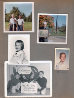 Girstle Hague (with fish) and Franklin Kerr. Uncle Arthur Smith with painting Grandmother Smith painted when she was 16 years old. Paula Marie Meadors 2 years. Brian and Bruce Edleman.