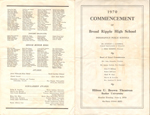 BRHS 1970 Commencement program