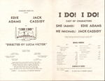 program - Starlight Musicals - I Do! I Do! - Edie Adams and Jack Cassidy