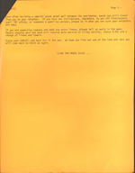 Chalet on the Lake - welcome letter