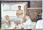 Draper Reunion - Bedford. Aug 13, 1973 - Betty Letsinger, Florence Harrell, Bill Waldron, Dave Letsinger. 