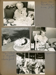 6122 June 1962 birthdays and one in July - Vonnie dining room. Ronnie with cake. Alan and Susan at Little America on carousel.