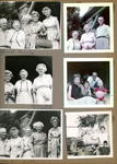 Draper Reunion at Bedford Aug 12 1962. Smith family - Arthur, Vonnie, Lida May, Louise, Florence. Louise, Vonnie, cousin Elva Waughtel? Edelmans.