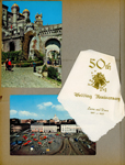 postcard from Warren. Leone and Dave 50th wedding anniversary napkin.