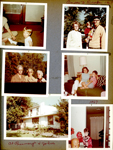 Joe by door at 3845 Capitol. 6122 house and yard. 6122 living room - Alan and Rosemary on sofa.