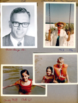 Portrait - Bill Morgan. Arkansas - Cindy and Carole & Larry in water. Bill's mother Mrs Morgan in Florida.