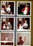 3845 Capitol - in Oct callers - Miss Paula. Curt, Vonnie and Becky Waldron Meadors in living room. Lida May. Rosemary hanging mosaic elf art kit at 6122.