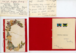 loose items - First Aid Scripture Reading index card. Jewels poem. Christmas card from Arthur and Dorothy.