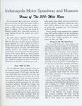 Indianapolis Motor Speedway booklet