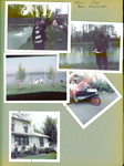 Trout pond near lake Wawasee. Alan and John Panyard in little car. 6122 house and bikes.