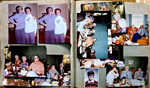 Probably Warren's Kokomo house - Sara and Rosemary. 6122 dining room - Bonnie?, Helen and Girstle. Sara and Clint. Warren and Rosemary, Susan. Alan school photo.
