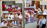 6122 dining room - Alan, Susan, Heather, Joe, Curt, Ronnie, Kenny, Bill. 8817 Haverstick dining room - Glen, Fred, Susan, Girstle. Alan, Mary, Karen, Helen. Curt and Rosemary.