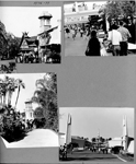 Florida trip - WDW - Alan's B&W - Adventureland. Rosemary, David Dawson, John Tomorrowland. Entrance to Tomorrowland.