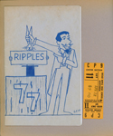 BRHS Ripples 1977 program and ticket.