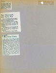 newspaper clipping - Curtis Cochran obit. newspaper clipping - Mary Messersmith wed. newspaper clipping - Irene Steen Toney obit.