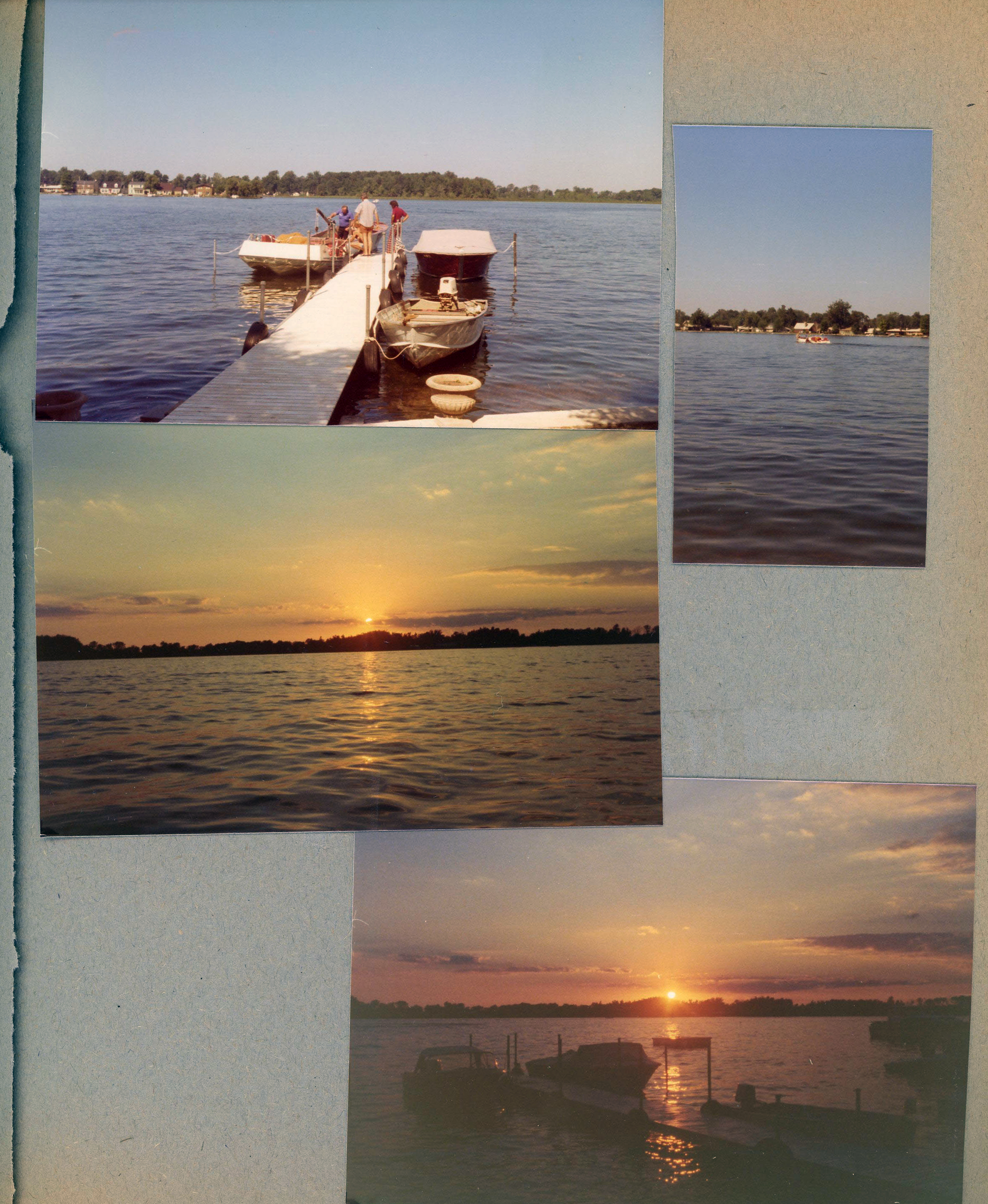 Wawasee - Harkless Marina raising Sylvan. Sunset.