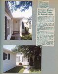 newspaper clipping - Kerbert Krauch obituary (Rosemary's friend, JoAnne Krauch's father). Wawasee - back boor area and garage.