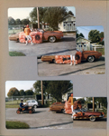 BRHS Homecoming parade on 61st Street. float - Galaxie 500. Alan in little car in parade.