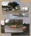 BRHS Homecoming parade on 61st Street. Passing by Walker Cleaners and Chelsea's on Broad Ripple Avenue. float - Galaxie 500 - Kelley ????. 