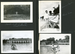 1947 McCormick's Creek State Park - Hank at amphitheater. Riviera Club - Jeanne Taylor, Barb Sutor?.