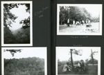 Clifty Falls 1947 - picnic lunch. John and Rosemary feeding ponies.