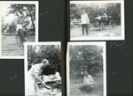 Clifty Falls 1947 - Hank. Wils. John pulls Hank and Doris in buggy.