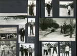 1947 Pokagon toboggan, skating - John, Rosemary, Frank Alderson, Eleanor Ellison, Warren Johnson, Bob Dyer, Dick Smith, Russ James, Liz Barrett, Hank Loftiss.